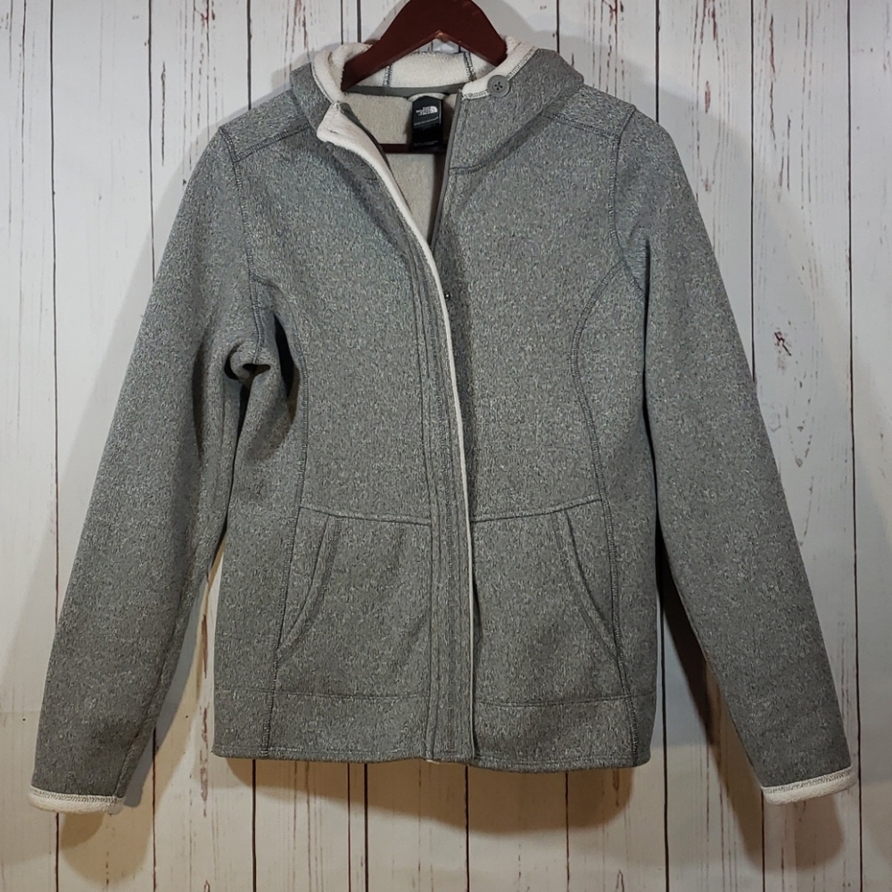 The North Face gray full zip jacket Medium